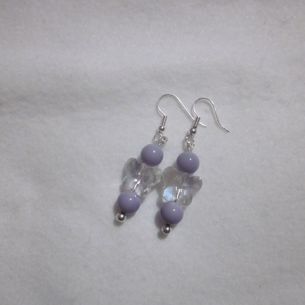 Purple Butterfly Earrings.